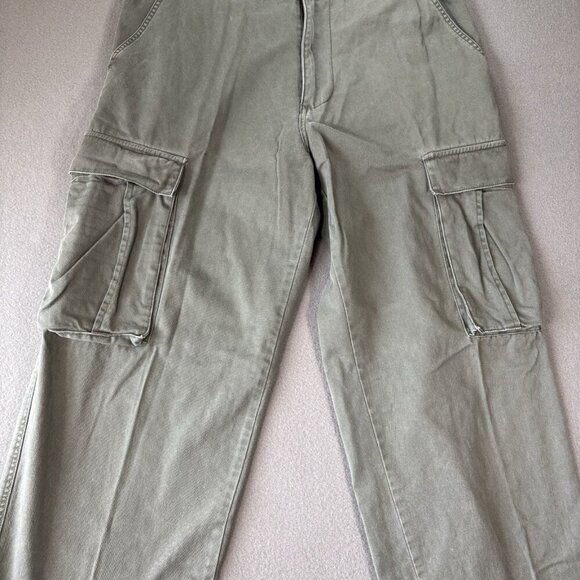VINTAGE Bugle Boy Pants Men’s 36 Green Baggy Cargo Skater Grunge Y2K Relaxed 90s - Picture 3 of 16